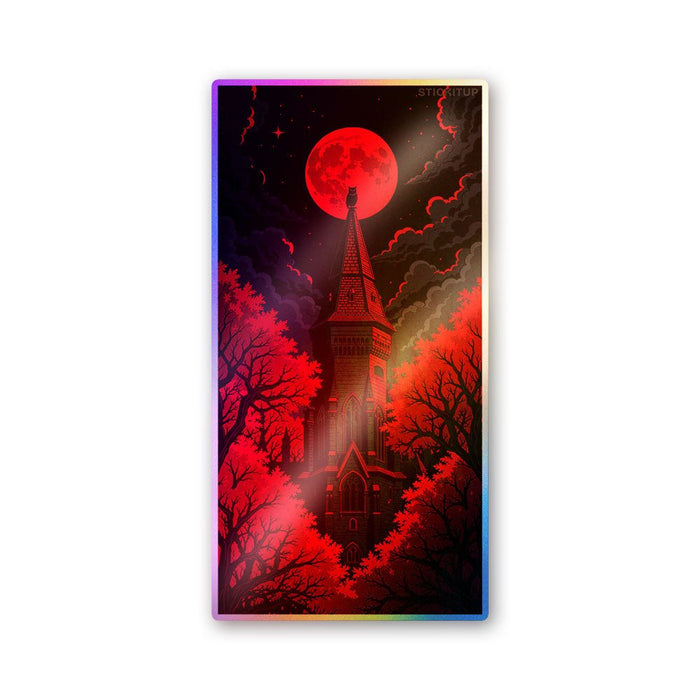 Abstract Red Figure Holographic Stickers - Holographic stickers | STICK IT UP