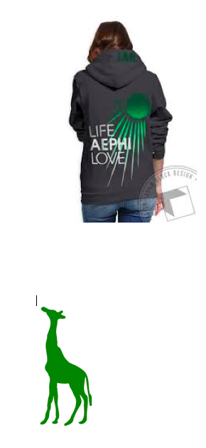 Aephi American Apparel Full Zip Sunshine Giraffe Logo (Please allow 4 weeks for delivery)
