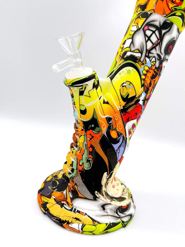 Smoke Station Water Pipe 1000 Pirates Skulls Aggressively Styled Silicone Water Pipe