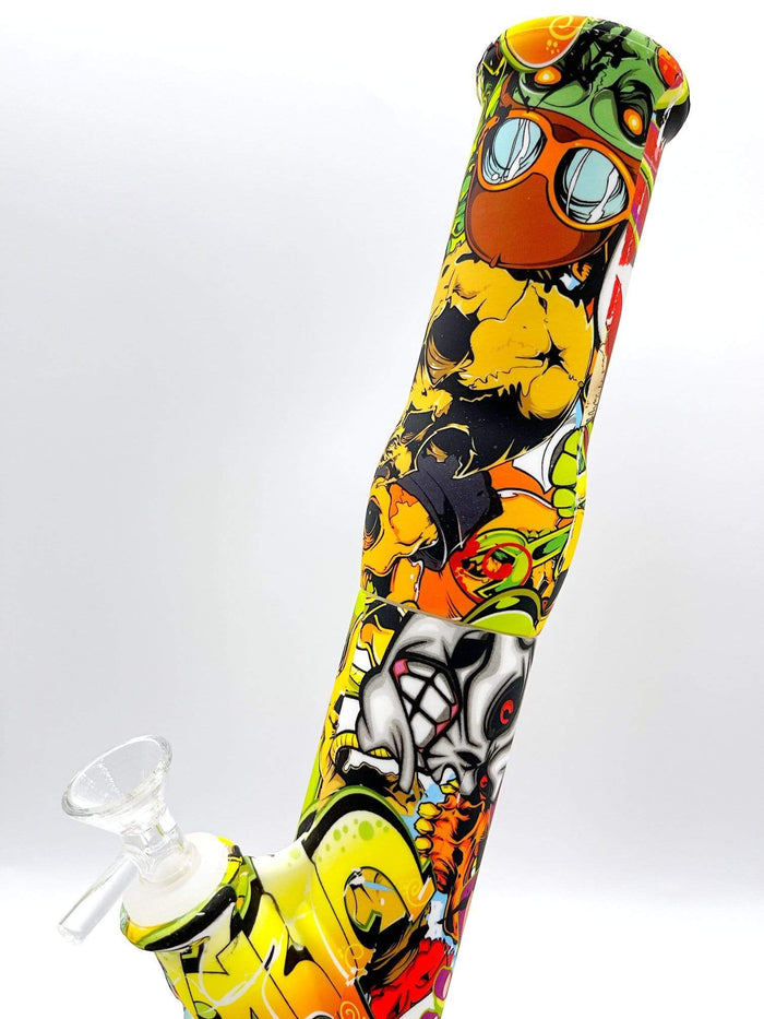 Smoke Station Water Pipe 1000 Pirates Skulls Aggressively Styled Silicone Water Pipe