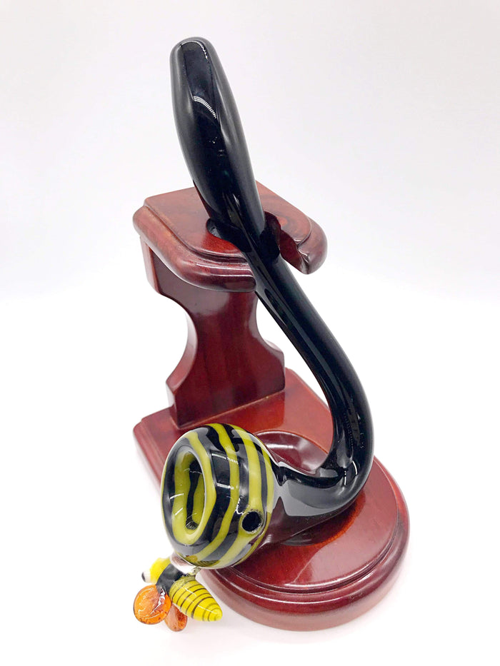 Smoke Station Hand Pipe Black & Yellow AMG American Honeybee Sherlock Hand Pipe