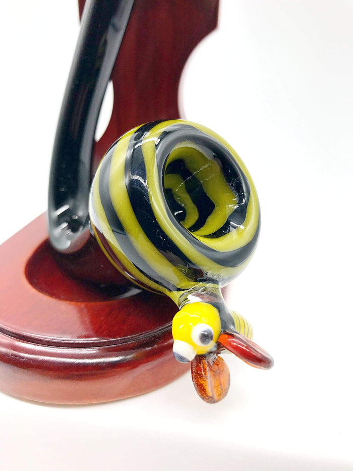 Smoke Station Hand Pipe Black & Yellow AMG American Honeybee Sherlock Hand Pipe