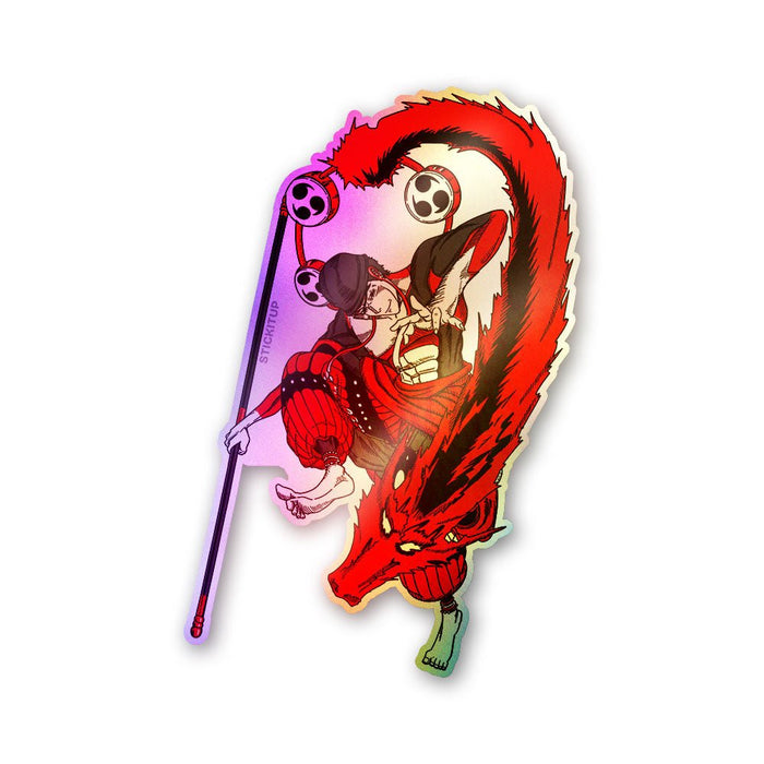 Anime Red Dragon Holographic Stickers - Holographic stickers | STICK IT UP