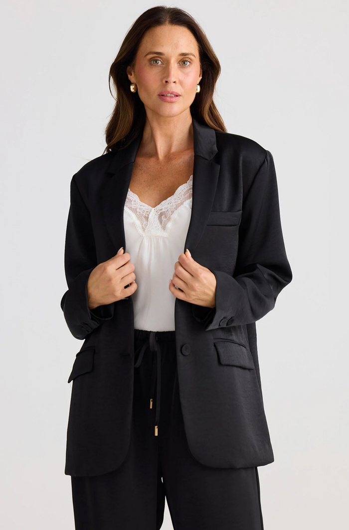 Astrid Black Blazer (Brave + True)