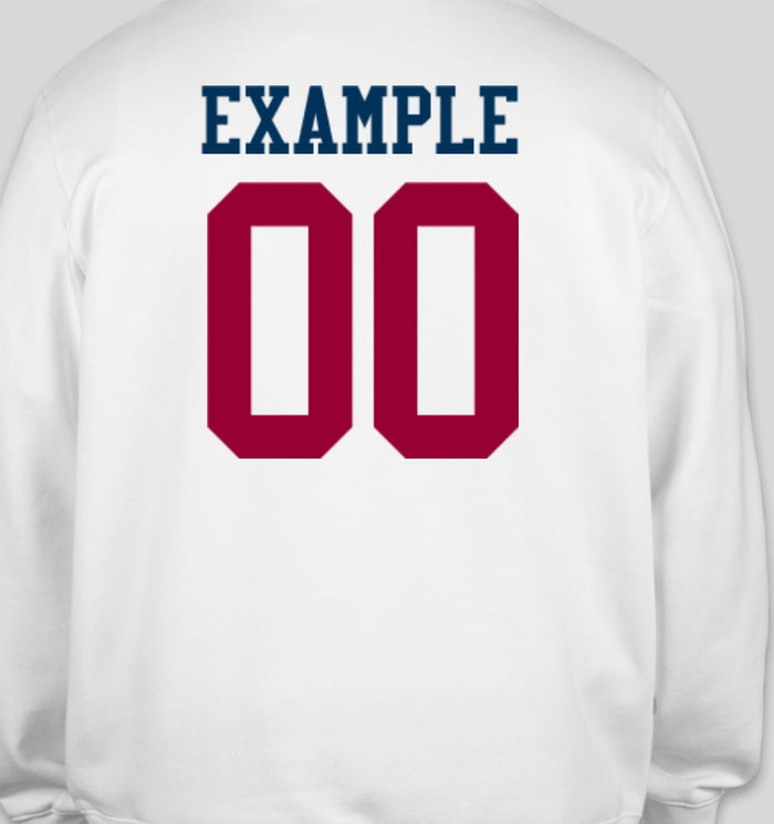 BBG 1/4 Zip (Please put the name going on  the back in the note to sender box on the check out page)