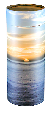 Biodegradable Adult Ocean Sunset Scattering Tube Cremation Urn - 200 cubic inches
