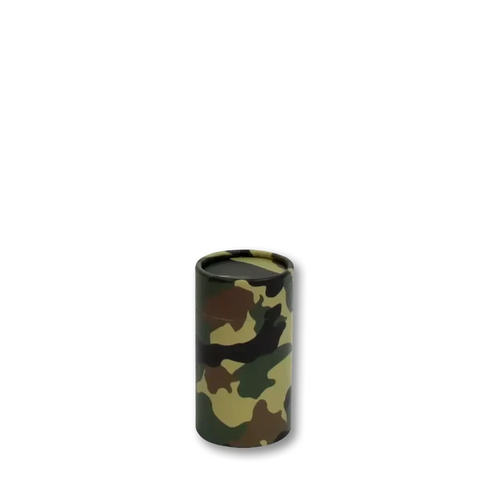 Biodegradable Ash Scattering Tube Camouflage Green Cremation Urn Keepsake