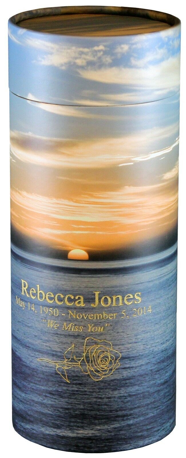 Biodegradable Ash Scattering Tube Funeral Cremation Urn - 240 cubic inches