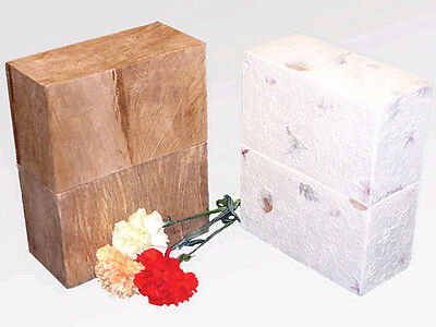 Biodegradable Eco-Friendly Adult Funeral Cremation Urn w. Floral Finish