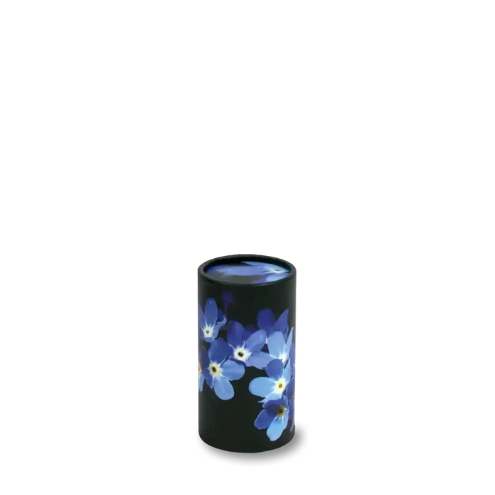 Biodegradable Small 20 Cubic Inches Forget Me Not Scattering Tube Cremation Urn