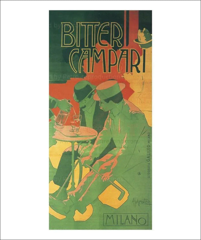 Bitter Campari Milano, advertising poster, Art print - VINTAGEARTREPRINTS.COM
