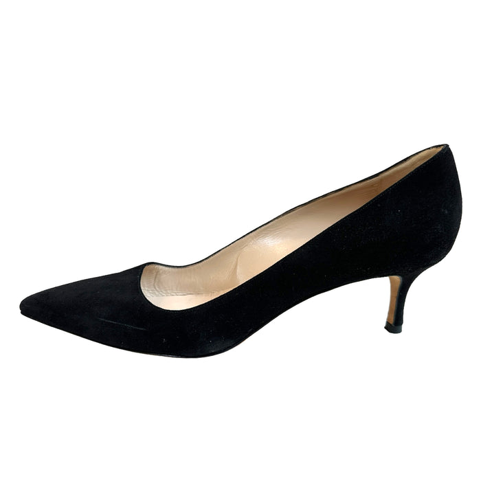 Black Suede Heels - 8