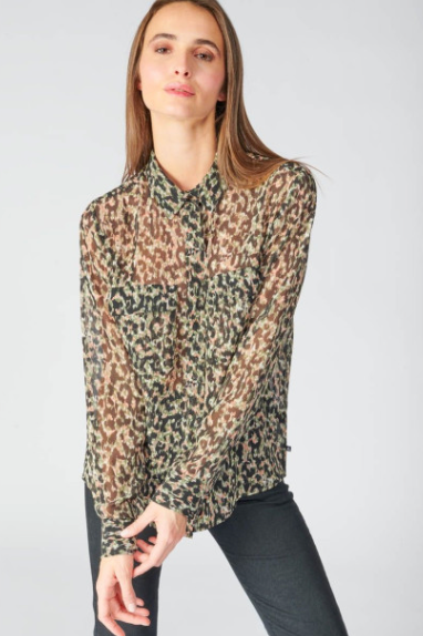 Blouse Green Leo (Le Temp Des Cerises)