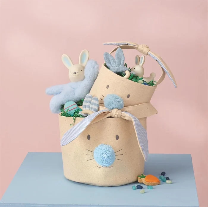 BLue Bunny Face easter Basket