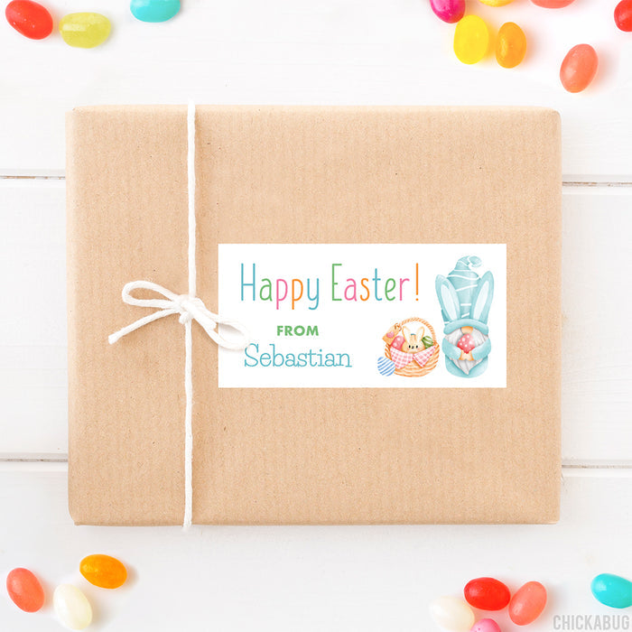 Blue Gnome Easter Gift Labels