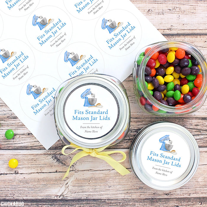 Blue Mixer Food & Baking Gift Labels