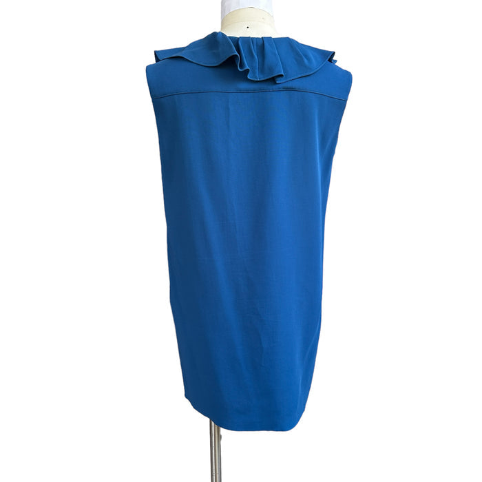 Blue Ruffle Tank Top - S