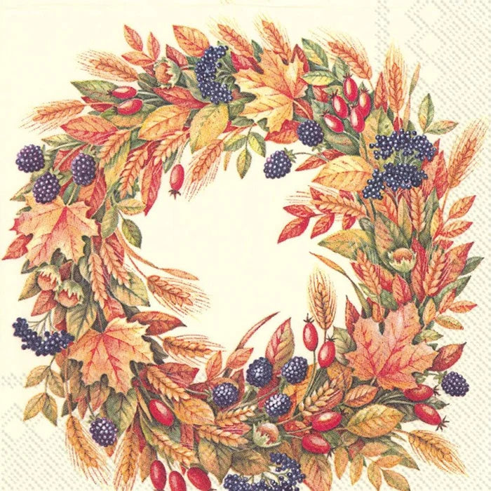 Boston International Cocktail Napkins: Harvest Crown, Cream