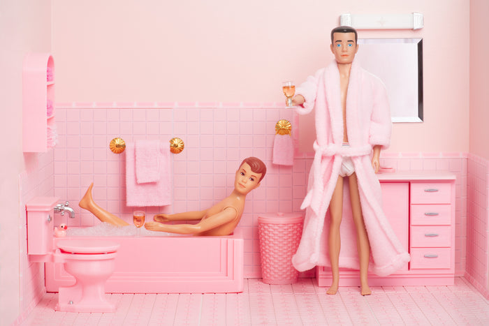 Bubble Bath Boys Barbie Print