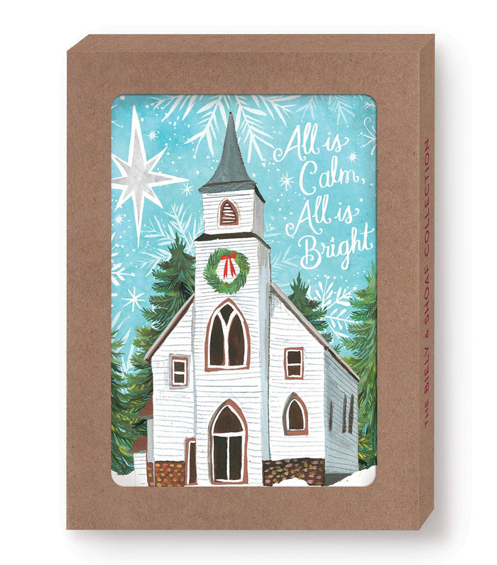 Calm & Bright Church Boxed Holiday Cards - Set of 10
