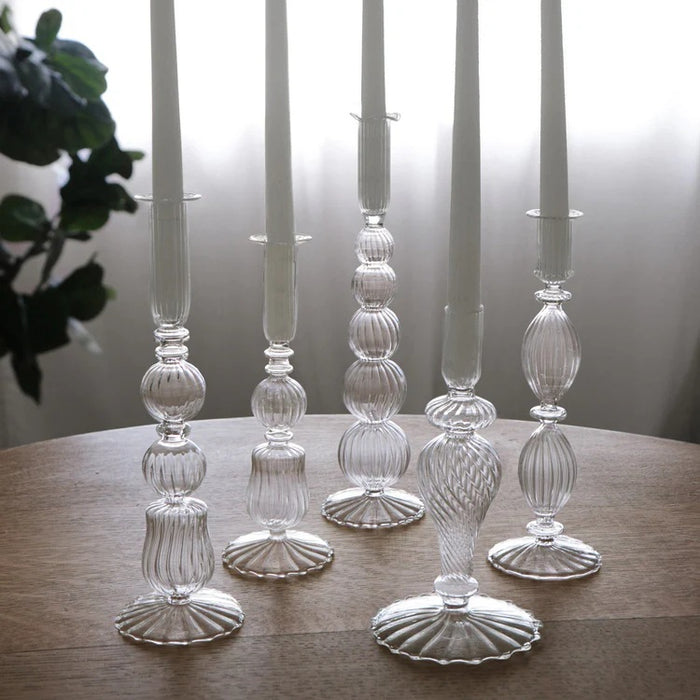 Cambridge Sophia Candle Holder Set, Clear