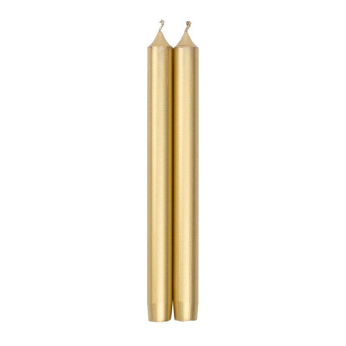 Caspari - Straight Taper 10in Candles in Gold - Findlay Rowe Designs