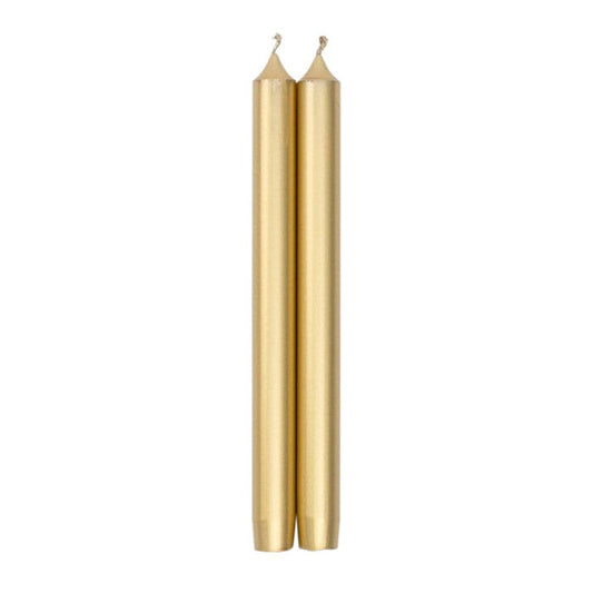 Caspari - Straight Taper 10in Candles in Gold - Findlay Rowe Designs