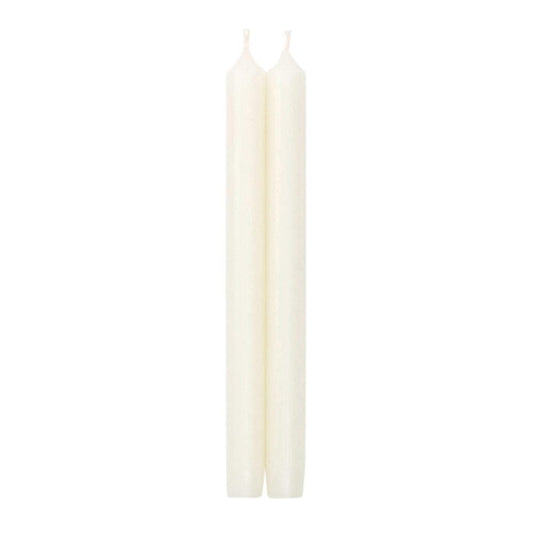 Caspari - Straight Taper 10in Candles in White - Findlay Rowe Designs