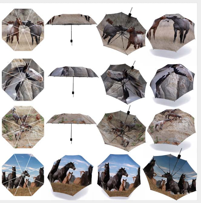 Chasing Horses Umbrella