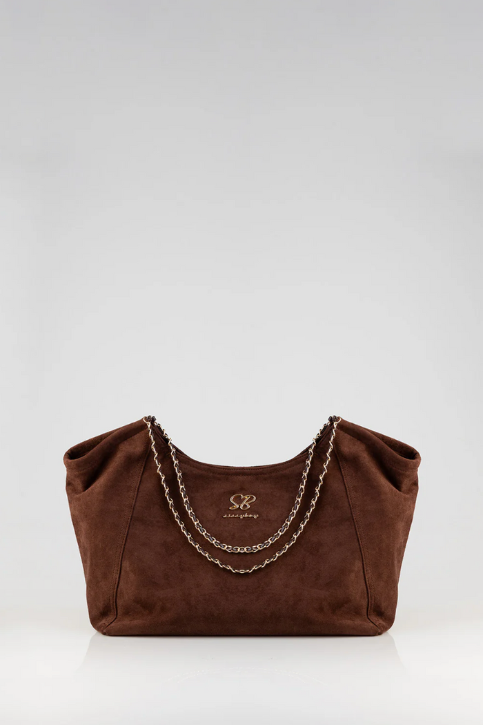 Chocolate Suede Handbag (Sissy Boy)