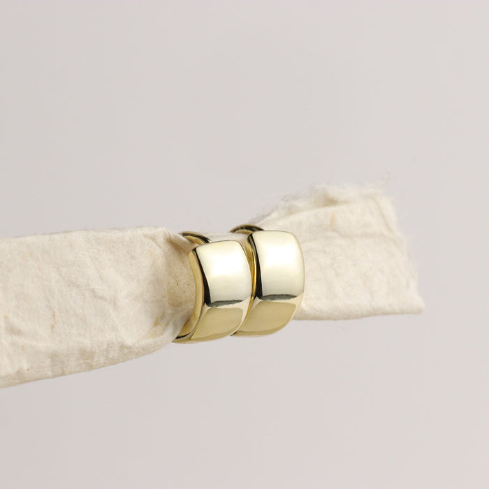 Chunky Huggie Hoops By La Lovely - La Lovely Vintage