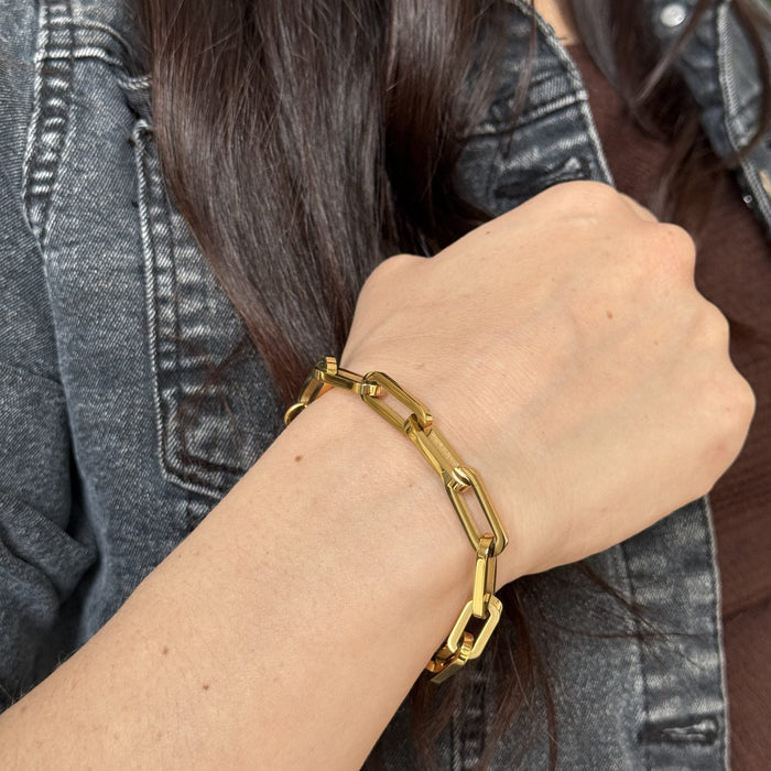 Chunky Paper Clip Bracelet (KVJ)