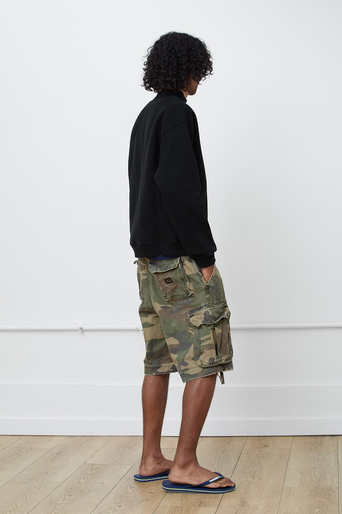 Core Mock Neck Sweatshirt in Black