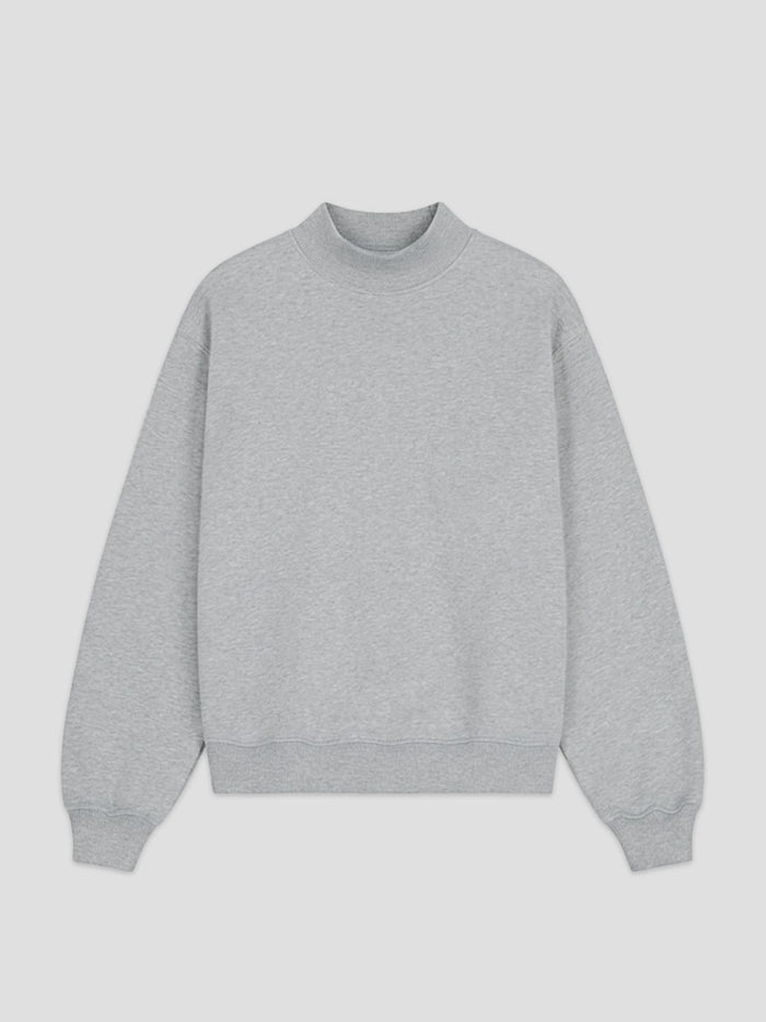 heather gray mockneck sweatshirt one dna brand
