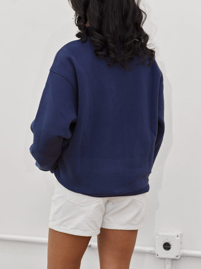 Core Mock Neck Sweatshirt in Navy
