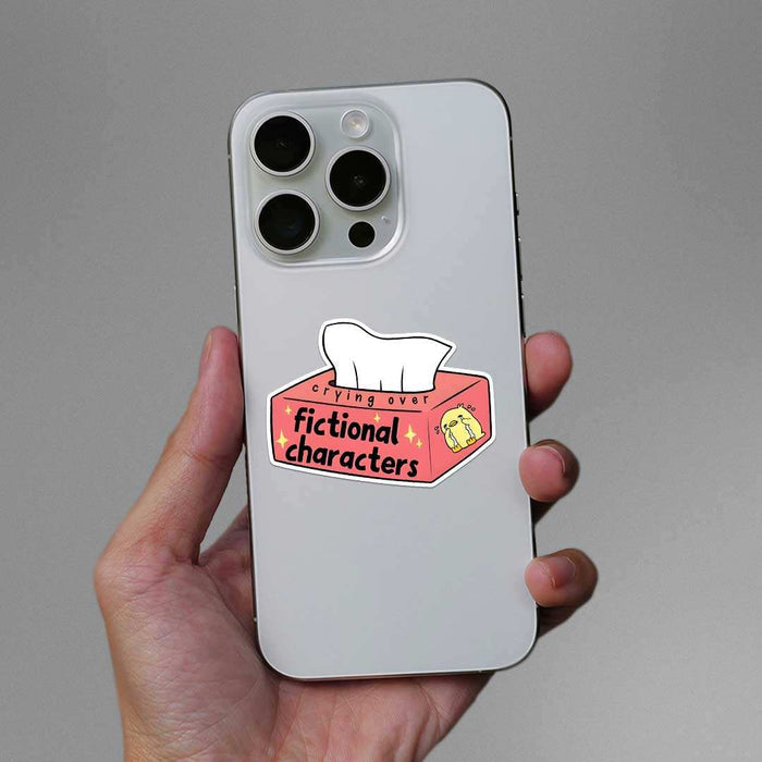 Crying Over Fictional Characters Sticker - Stickers | STICK IT UP