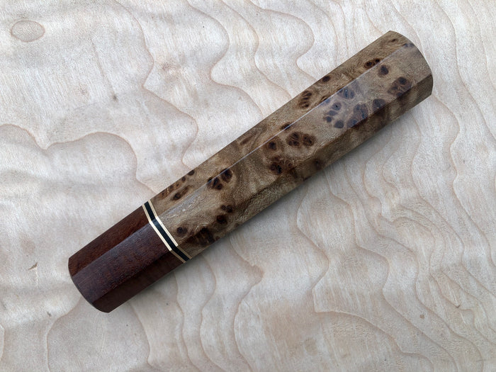 Custom Japanese Knife Handle - Elm burl