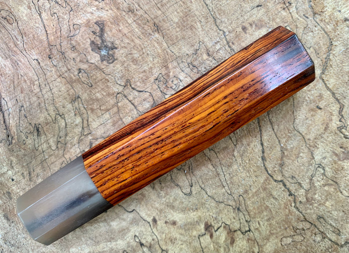 Custom Japanese Knife handle (wa handle) - Cocobolo and horn