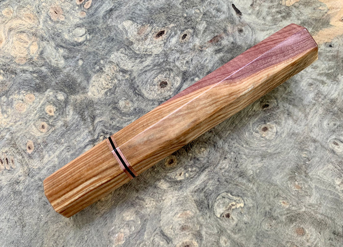 Custom Japanese Knife handle (wa handle) -  Local Two-tone Eastern Red Cedar