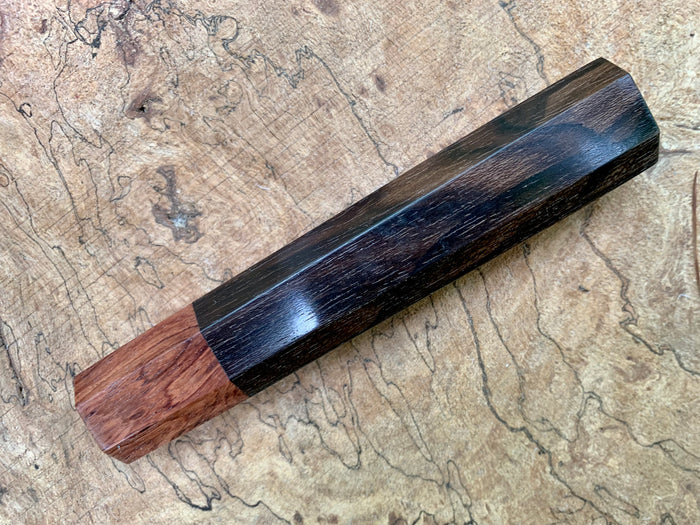 Custom Japanese Knife handle (wa handle) - Ziricote and Rosewood