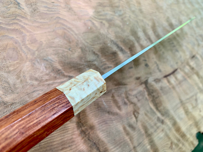 Custom Masakage Yuki Nashiji Shirogami #2 Gyuto 210 - Siamese Rosewood
