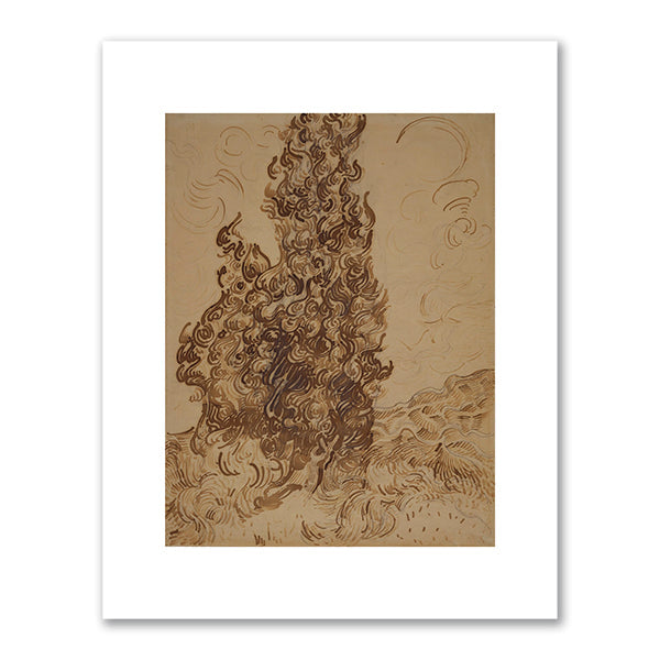 Vincent van Gogh, Cypresses (Les Cyprès), June 1889, Brooklyn Museum. Fine Art Prints in various sizes by Museums.Co