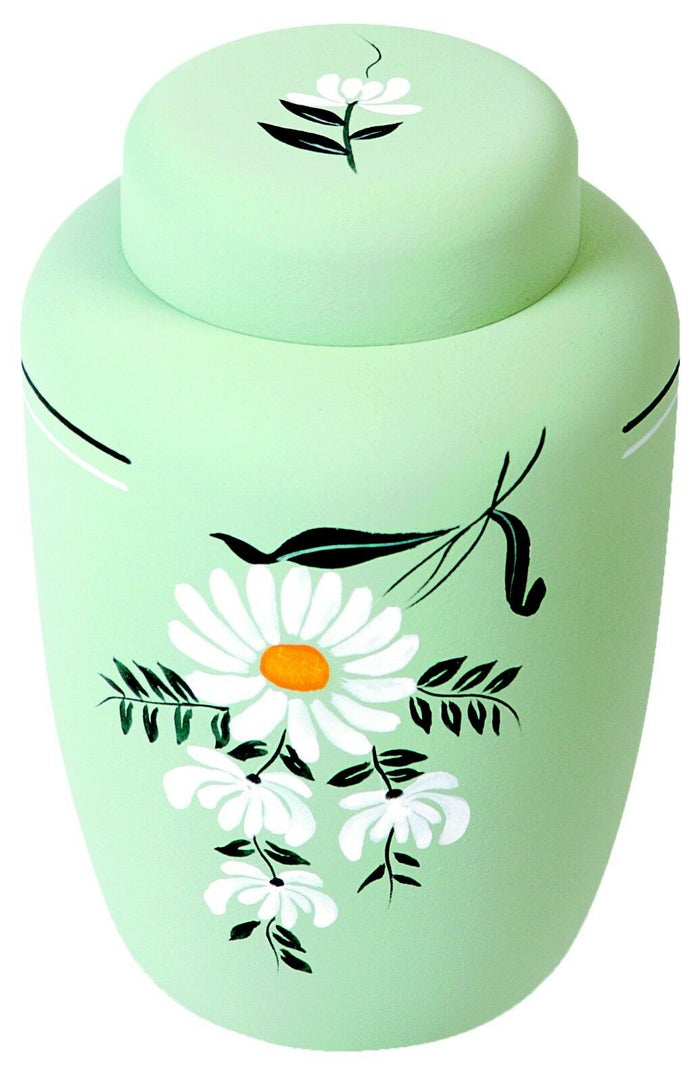 Daisy Cornstarch 238 Cubic Inches Large/Adult Funeral Cremation Urn for Ashes
