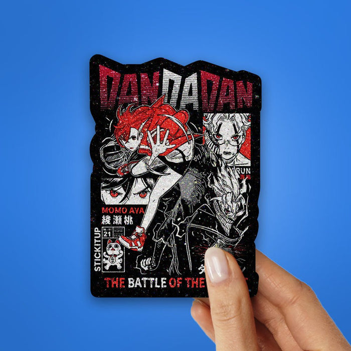 Dandadan The Battler Glitter Sticker - Glitter Stickers | STICK IT UP
