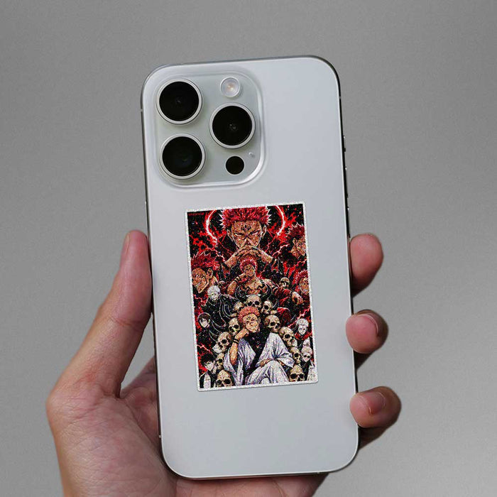 Dark Manga Skull Squad Glitter Sticker - Glitter Stickers | STICK IT UP