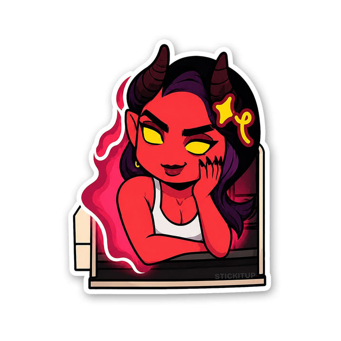 Devil Girl Art Sticker - Stickers | STICK IT UP