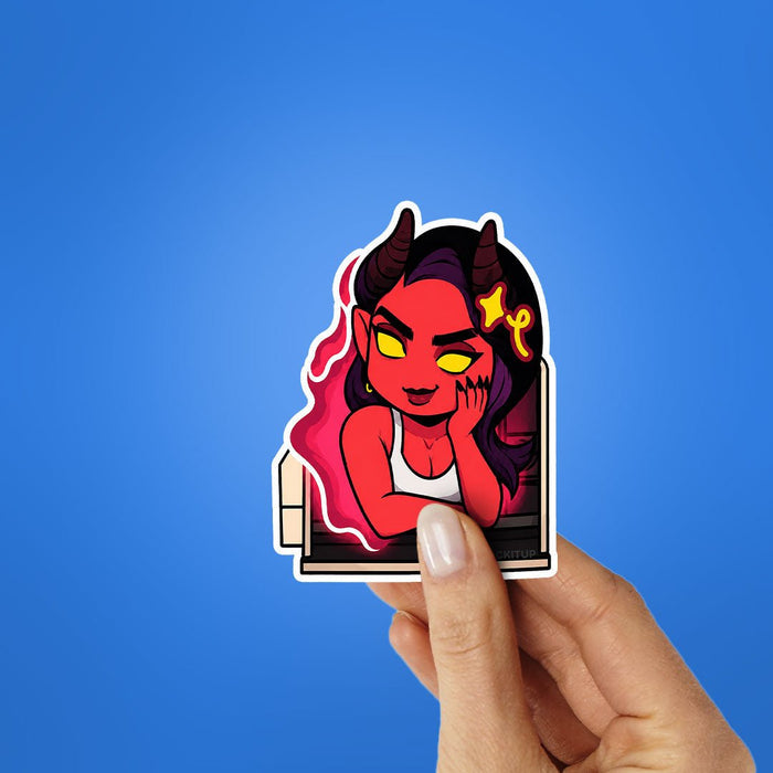 Devil Girl Art Sticker - Stickers | STICK IT UP