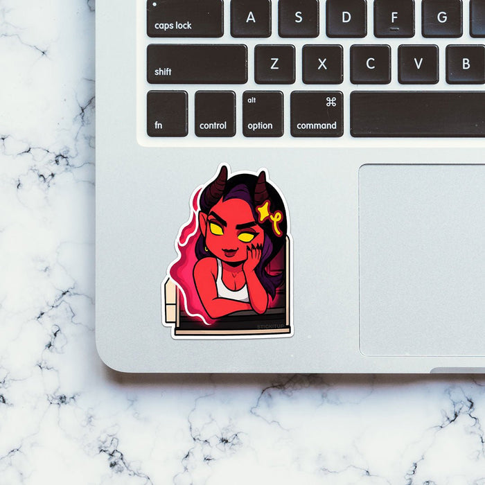 Devil Girl Art Sticker - Stickers | STICK IT UP