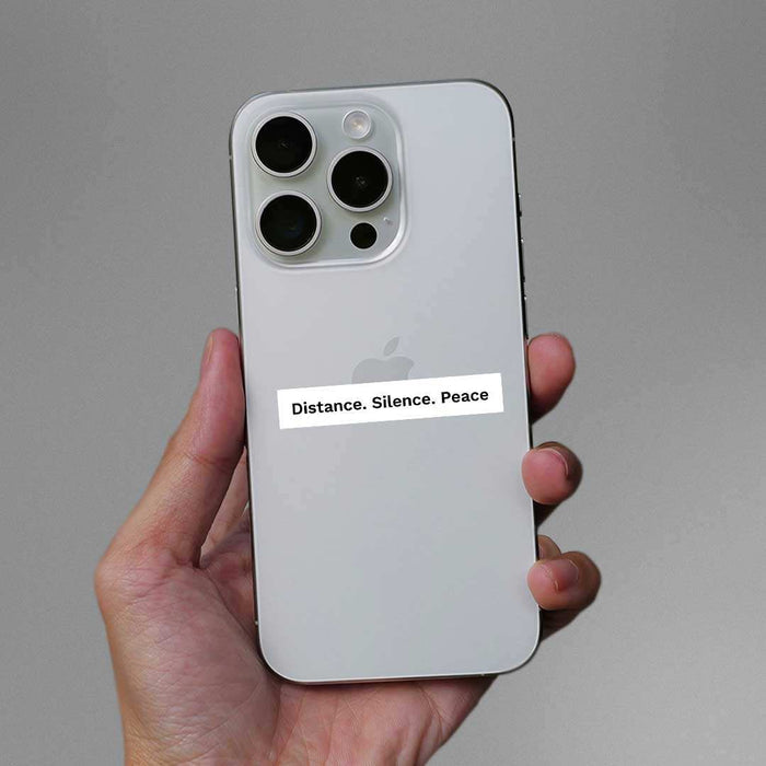 Distance. Silence. Peace Sticker - Stickers | STICK IT UP