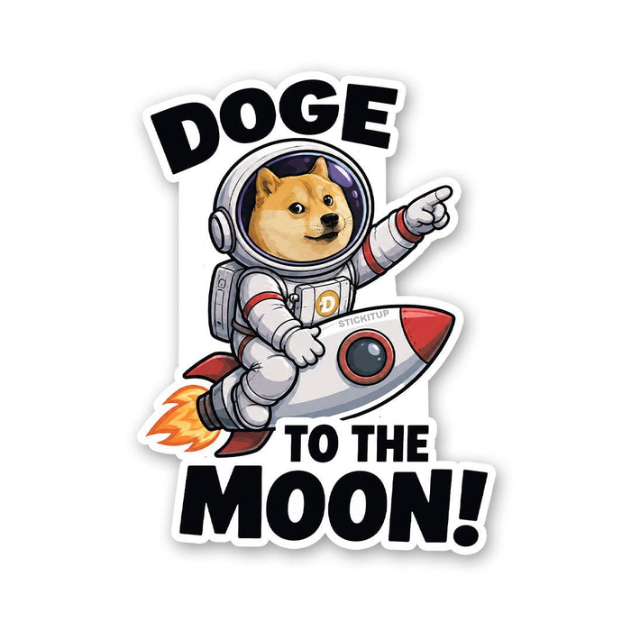 Doge to the Moon Sticker - Stickers | STICK IT UP